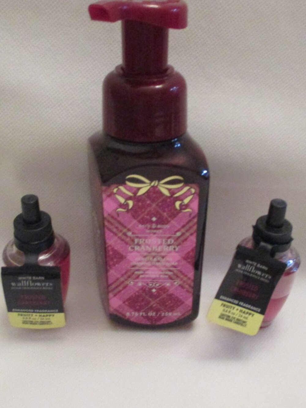 3 pc Bath & Body Works Frosted  Cranberry bundle -  Wallflowers & Hand Soap